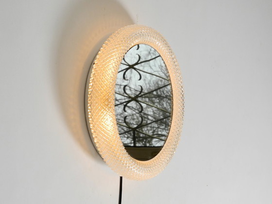 Image 1 of Stunning 1960s illuminated Limburg crystal glass wall mirror