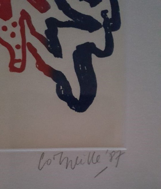 Image 1 of Corneille (CoBrA) - ‘Donna e uccello’ (Acquatinta)