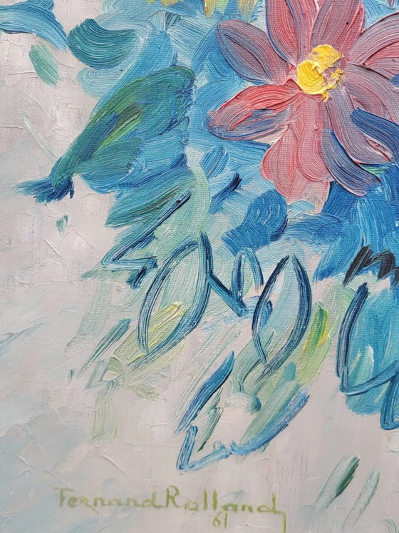 Quadro olio su tela, Fernand Rolland, anni '60 – Dipinti e disegni, Canvas (photo 7 of 9)