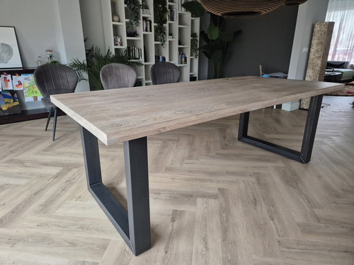 Eikenhout Eettafel 220X100