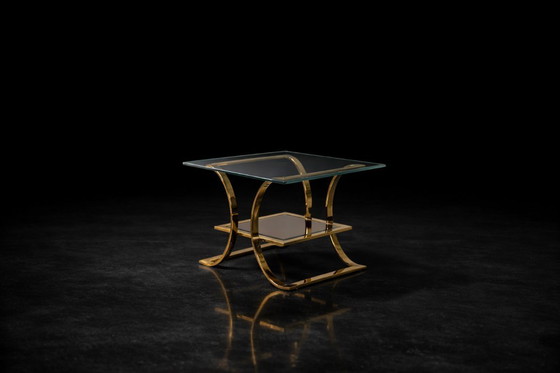 Image 1 of Vintage Mid-Century Italian Modern Glass Coffee Tables, 1960s, Set of 2