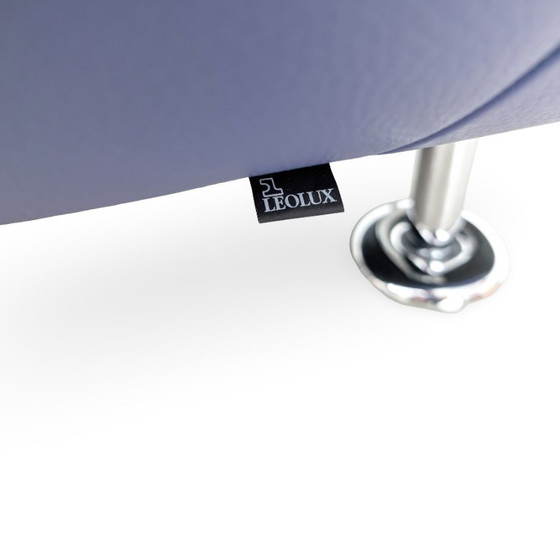 Image 1 of 2 chaises longues Leolux Kikki, canapé en cuir rose et bleu