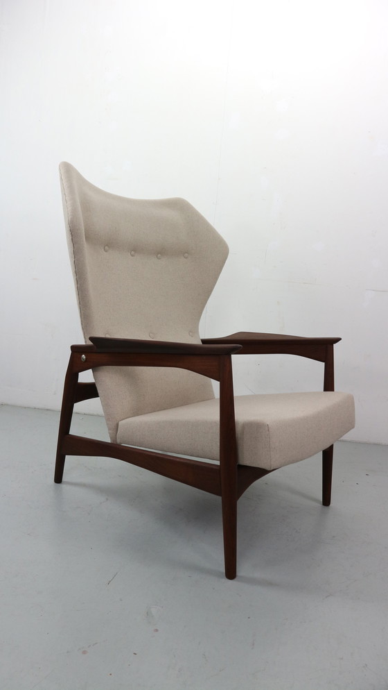 Image 1 of Sillón danés ajustable con respaldo alto en teca, de Ib KOFOD LARSEN