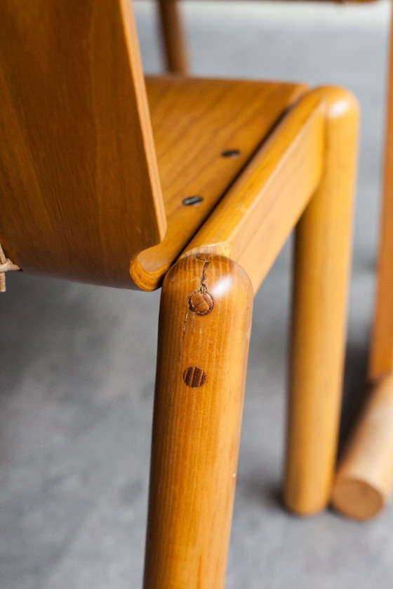 Image 1 of Essgruppe aus Sperrholz mit 5 Stühlen, Italien, 1970er Jahre
