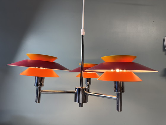 Kleurrijke Deense Design Hanglamp - Vintage Scandinavisch – Hanglampen, Metal (photo 3 of 15)