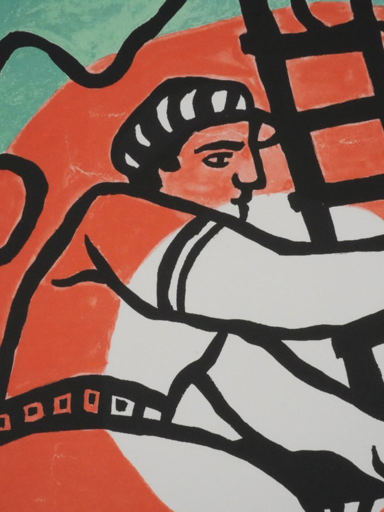 Fernand Leger : Les Constructeurs, Lithographie Signée – Lithographies et sérigraphies, Paper (photo 6 of 9)