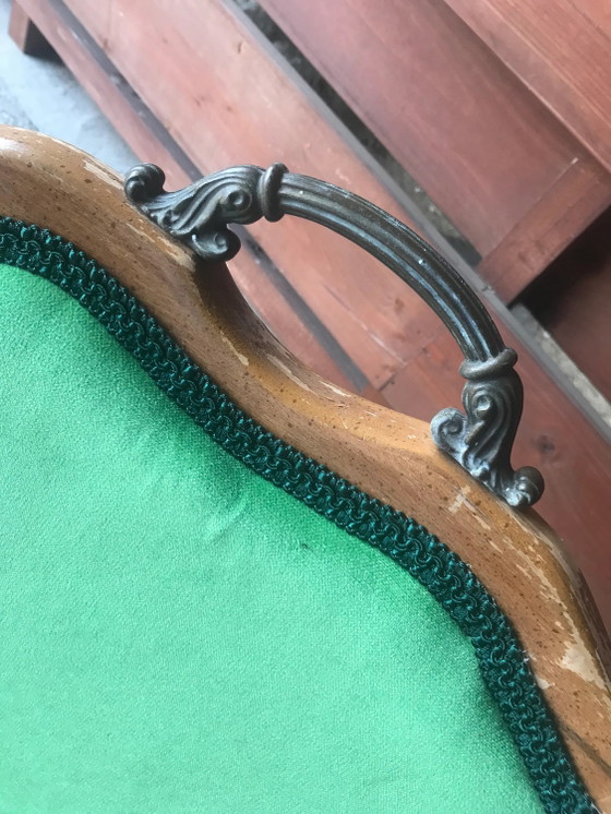 Vintage French Green Armchair – Velvet, Art Deco (photo 4 of 8)