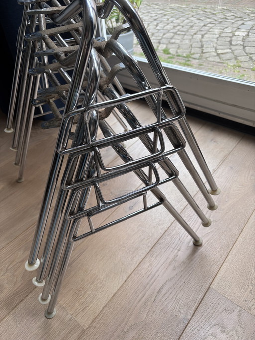 4 basi impilabili Eames Herman Miller DSS vintage anni '70