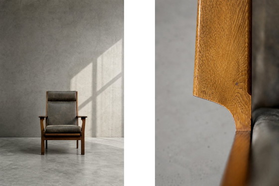 Image 1 of Vintage Mid-Century Danish Modern Model GE-181-A Armchair by Hans J. Wegner for Getama, 1950s