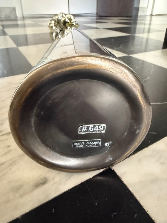 Large Hervé Gambs Floor Vase - 70 cm - Silver – Hervé Grams, Metal (photo 5 of 5)