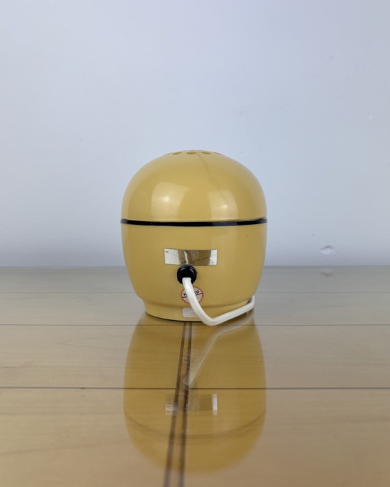 Image 1 of Lamp Table + Clock Vintage Clock - Lamp Zeitlicht Timco 1970s Bedside Lamp 70s Digital Alarm Clock Mid Century Modern Space Age