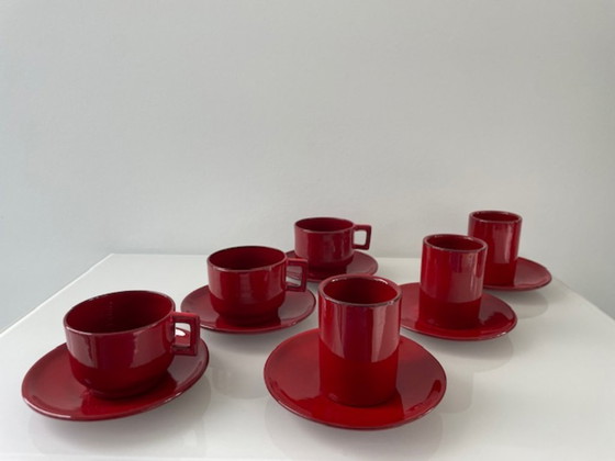 Image 1 of 14-piece Vintage Dutch design Hofra coffee set H. Wagner