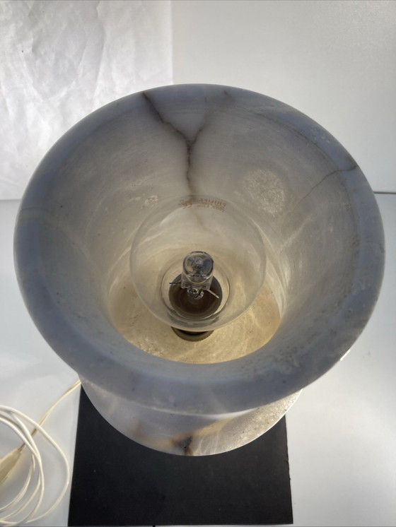 Image 1 of Vintage 70s Alabaster Table Lamp