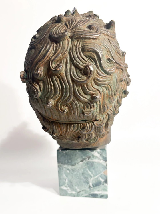 Head of the Boxer Satyros of Elis in Molded Marble, 20th Century – Sculpture (photo 9 of 10)