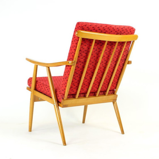 Image 1 of Sillón Boomerang de mediados de siglo, fabricado por Ton en Checoslovaquia en la década de 1960.