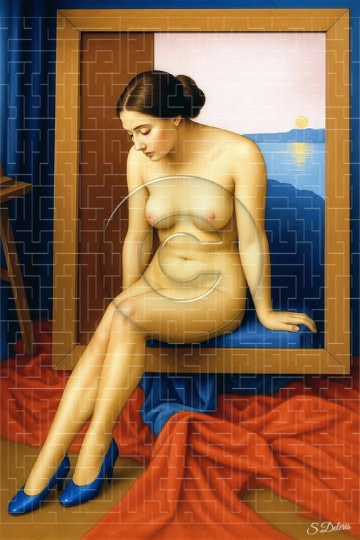 "Aus dem Rahmen gefallen" / Acryl-Giclée-Leinwand / Wanddekoration 75 x 50 cm