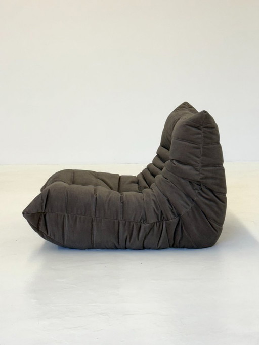 Ligne Roset Togo 1-zits de terciopelo topo