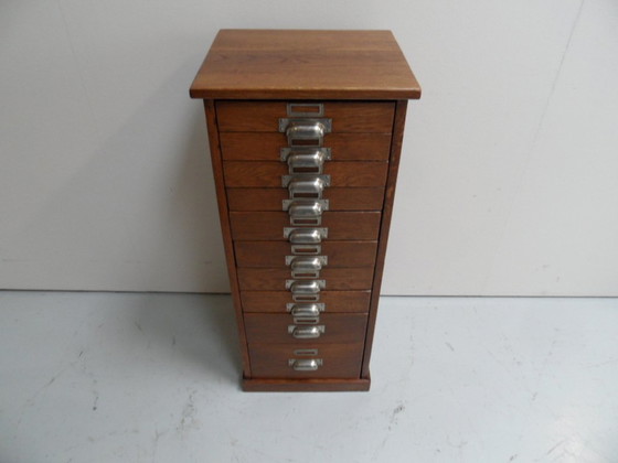 Mobile archivio vintage in rovere con cassetti – Cassettiere, Wood (photo 6 of 14)