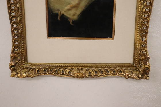 Image 1 of Allegory of Spring, Oil Painting on Board, Italy 19th Century