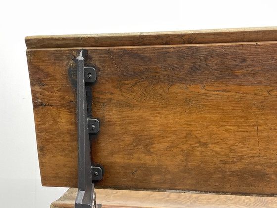 Image 1 of Vintage bench (foldable) with characteristic cast iron 147 cm