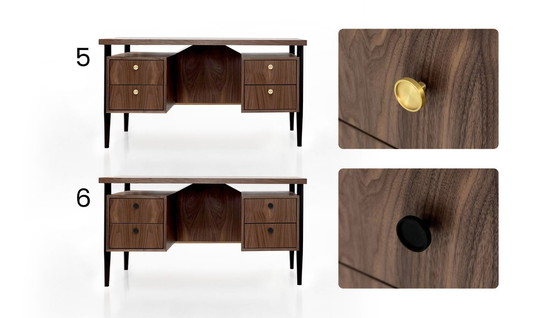 Image 1 of Schreibtisch Nussbaum - Astrid 4 O_B02