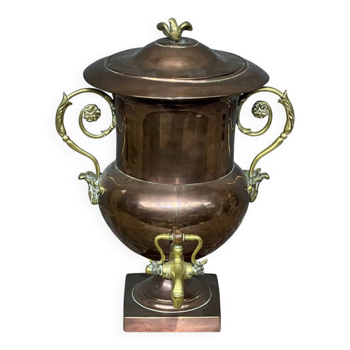 Antieke samovar. Koper, massief brons. – keukenaccessoires, Bronze, Copper
