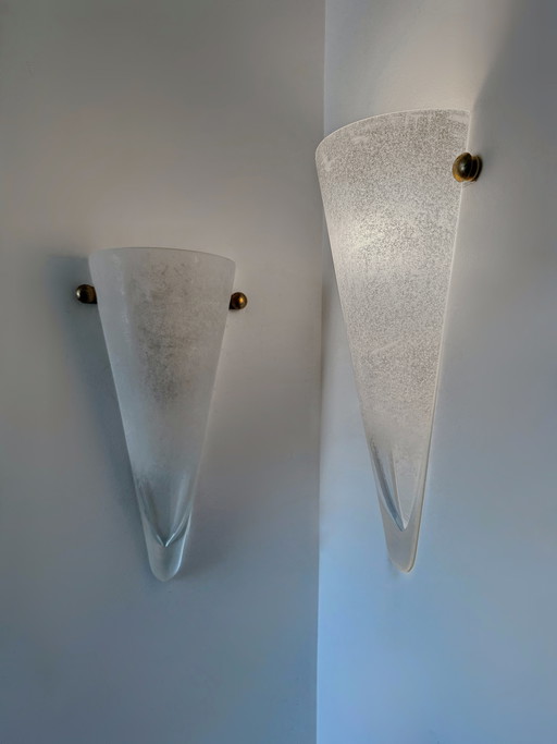 Vintage Murano glass wall sconces