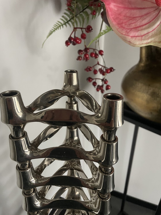 Image 1 of Set van 10 zeer mooie originele BMF Stoff Nagel Combileuchten kandelaars incl kaarsen