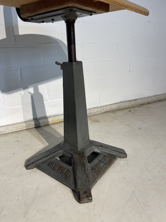 Image 1 of Singer chairs stools vintage industrial
