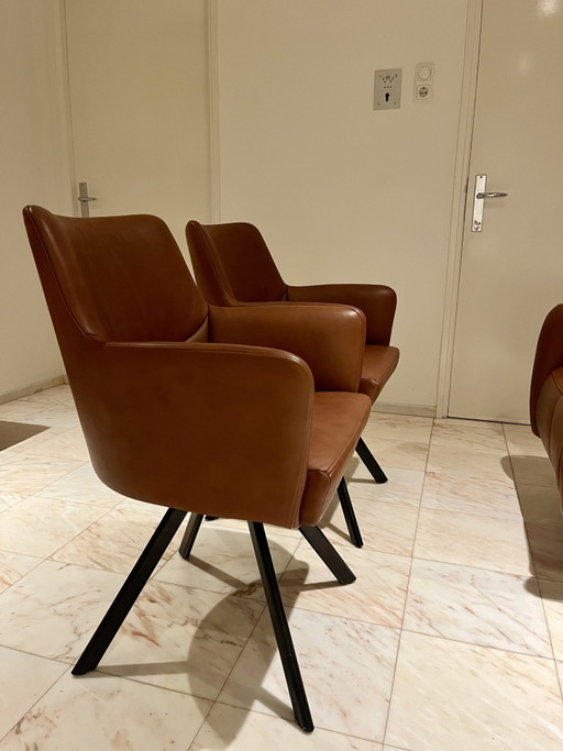 2x Prominent Bijzetfauteuil D-100 – Leather, Metal (photo 2 of 11)