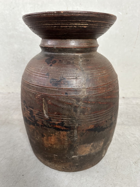Image 1 of Antieke houten kruik