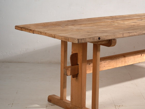 Antique Pine Refectory Dining Table, Central Europe, circa 1900, Rustic (photo 3 of 11)