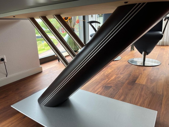 Image 1 of Eetkamertafel glas/wenge hout