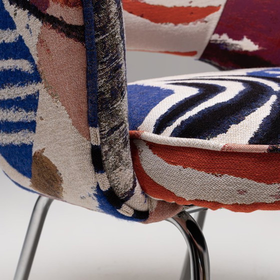 Image 1 of Model 71 Dining Chair in La Toile du Peintre by Eero Saarinen for Knoll