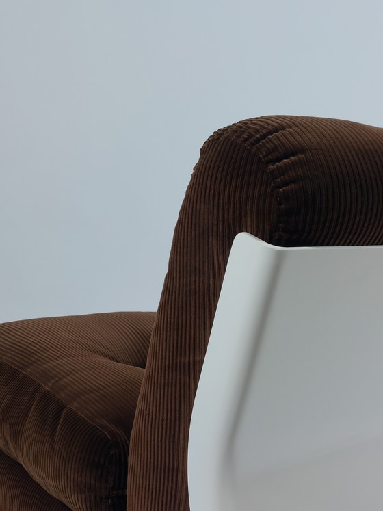 Image 1 of Set van twee Amanta Cord fauteuils en sofa's van glasvezel, ontworpen door Mario Bellini C&B Italy.