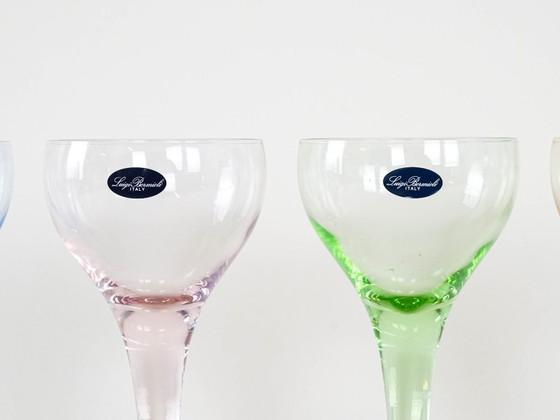 Image 1 of Set dessertkommen, Italiaans design, jaren 70, vervaardigd door Luigi Bormioli.