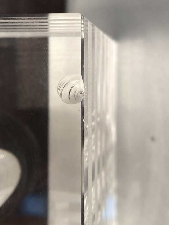 Image 1 of Lámpara de pared halógena moderna en cristal y metal cromado.