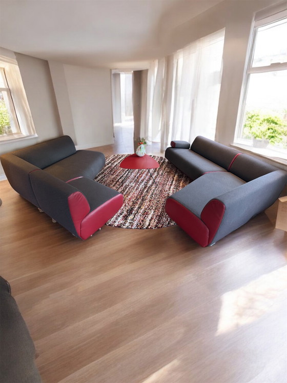 Image 1 of Leolux guadalupe fauteuil set (modulair) met salon tafel 