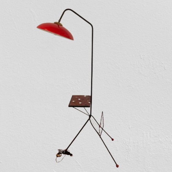 Image 1 of Beistelltisch mit Leselampe und passendem Zeitungstisch