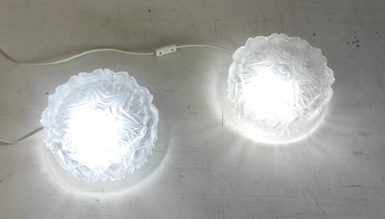 Image 1 of Ceiling or wall light in molded glass - 1960s/70s