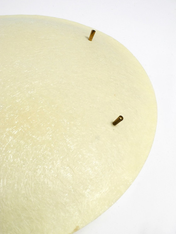 Image 1 of Äußerst seltene große runde Mid Century Modern Deckenleuchte aus Fiberglas | Ø 55 cm | Ø 21.65"