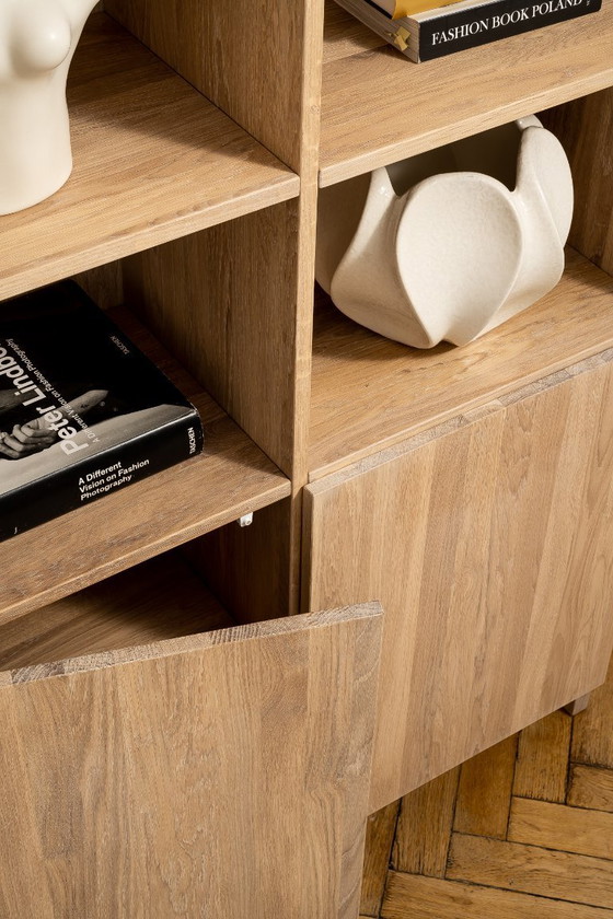 Image 1 of Librería de roble macizo blanqueado 150×243×35 cm | by KONDOR