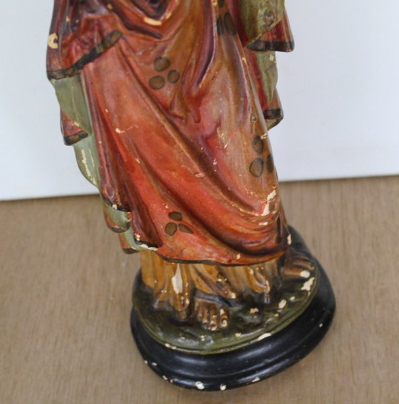 Image 1 of Devoción de Cristo al Sagrado Corazón. Antigua, 49 cm de alto.