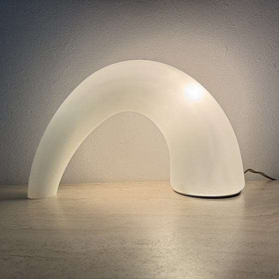 Image 1 of Fontana Arte Thor glass table lamp , 1980s Italy