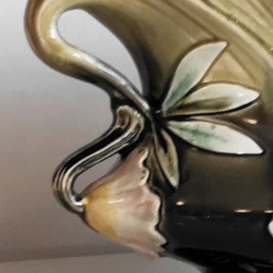 Image 1 of Vase - Jardinier - Gustav De Bruyn - Certificat d'authenticité