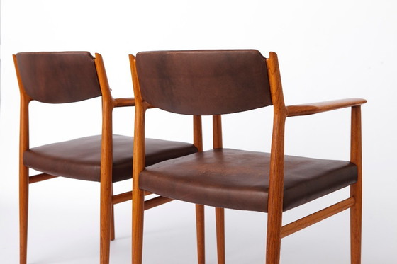 Image 1 of Pair of Arne Vodder Model 418 Armchairs, 1960s Danish Mid Century Teak Chairs for Sibast