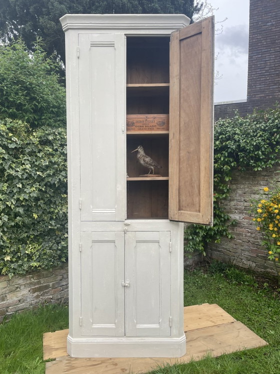 Image 1 of Tall Narrow Kitchen Cupboard Serving Cabinet Display Cabinet 260 cm. French