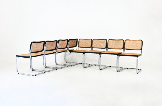 Image 1 of Sedie da pranzo stile B32 di Marcel Breuer, set da 8