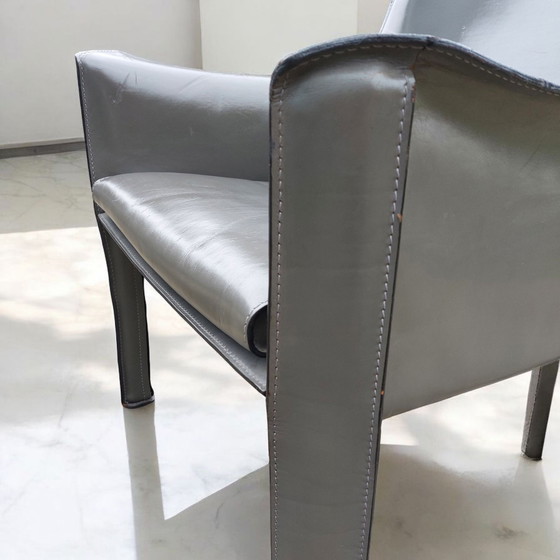 Image 1 of Set 2x Mario Bellini Cab Lounge Chair Poltrona Modello 414 Cassina