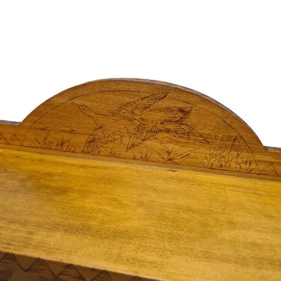 Image 1 of Antica mensola da parete fiamminga con scena di caccia, inizio XX secolo